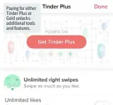  ??  ?? Paying for either Tinder Plus or Gold unlocks additional tools and features.