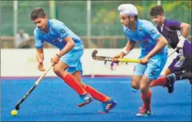  ?? HOCKEY INDIA ?? India started scoring in just the second minute and went up by four goals in the first quarter.