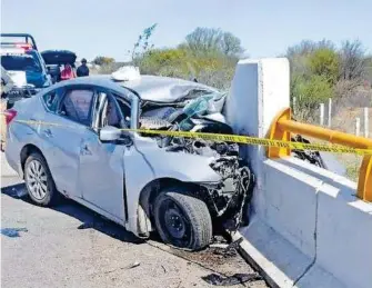  ?? CORTESÍA: FGE ?? Mortal choque en carretera