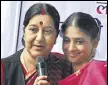  ??  ?? Foreign minister Sushma Swaraj with Geeta in 2015.