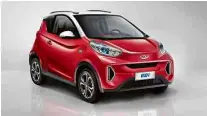  ??  ?? Caoa Chery EQ1 O compacto elétrico consegue rodar até 180 km com uma carga completa e será um dos modelos disponívei­s para teste no Salão do Automóvel de São Paulo