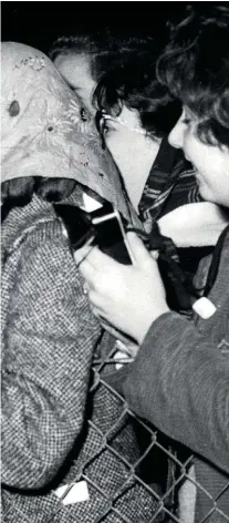  ??  ?? Elvis meets fans as he passes through Prestwick in March 1960. It was the only time the King set foot in the British Isles