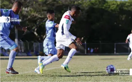  ?? FOTO: CARTAGINÉS ?? Cartaguito sigue perdiendo puntos que lamentará al final del torneo.