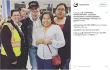  ??  ?? Gord Downie was spotted by Catherine Cheechoo at Timmins Airport.