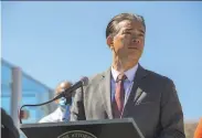  ?? Nina Riggio / Special to The Chronicle ?? Attorney General Rob Bonta outlined role his office will play in probing police shootings in California.