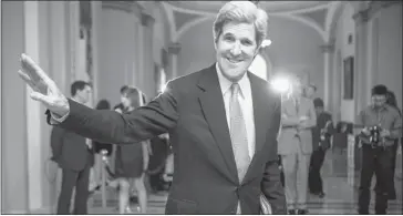  ?? Brendan Hoffman/getty Images ?? Senate confirmati­on for John Kerry as secretary of state would likely be swift, his fellow senators say.