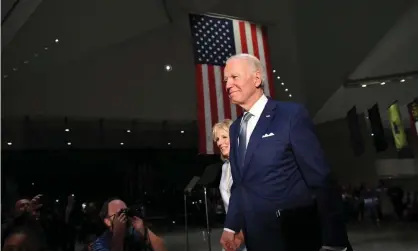  ??  ?? Joe and Jill Biden at a Philadelph­ia appearance on Tuesday night. Photograph: Mandel Ngan/AFP via Getty Images