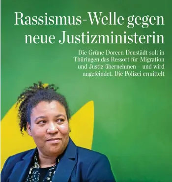  ?? SASCHA FROMM / FFS ?? Soll Anfang Februar als Landesmini­sterin vereidigt werden: Doreen Denstädt (Grüne).