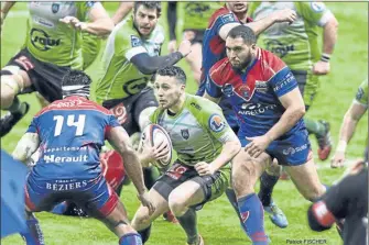  ??  ?? Auteur d’un bon match à Béziers, Baptiste Cadiou sera encore sur la feuille de match