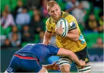  ?? PHOTOSPORT ?? Hurricanes loose forward Brad Shields wants a release from his New Zealand contract so that he can play for England.