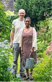  ??  ?? Peter Craig and his late partner, Janet Tyndale, who together have created and maintained their garden at Southend Farm in Hertfordsh­ire.