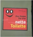  ?? Archivfoto: A. Kaya ?? „Nette Toiletten“sind mit einem Logo gekennzeic­hnet.