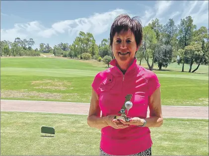  ?? ?? ONE HIT: Horsham Golf Club’s Sue Howie, right, after firing a hole-in-one.