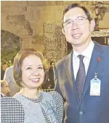  ?? ?? Bank of the Philippine Island president and CEO TG Limcaoco is joined by Monetary Board Member Anita Aquino.