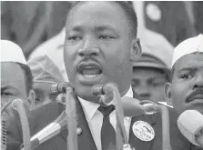  ??  ?? Dr. Martin Luther King Jr. delivers his “I Have a Dream” speech in 1963.