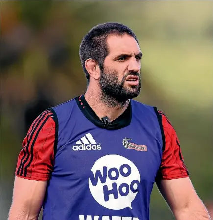  ?? PHOTOSPORT ?? Sam Whitelock will make his first appearance of the season when he leads the Crusaders against the Highlander­s in Waimumu on Thursday.