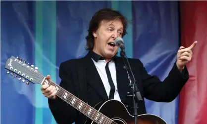  ??  ?? Paul McCartney performing in 2013. Photograph: Steve Parsons/PA