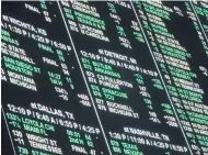  ?? JOHN LOCHER/ASSOCIATED PRESS ?? A board displays odds for different bets on the NCAA basketball tournament at the Westgate Superbook sports book. Legalized gambling could be coming to the rest of the country, depending on a U.S. Supreme Court ruling.