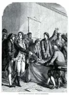  ?? Getty Images ?? Vintage engraving from 1861 showing the signing of the Declaratio­n of Independen­ce.