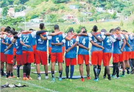  ?? JOSÉ PUENTE ?? Los jugadores del Unión Magdalena juntos en la práctica de ayer previa a la final.