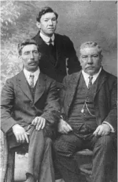  ??  ?? FAMILY BUSINESS: Liam MacCarthy with his sons Eugene (back) and Willie