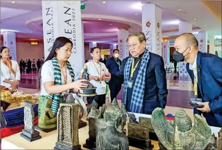  ?? SUPPLIED ?? Seng Thai’s sawdust products are showcased at the 55th ASEAN Foreign Ministers’ Meeting in early August.