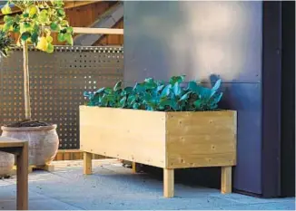  ?? GETTY IMAGES ?? Raised vegetable gardens that are elevated on legs are great for patios and are also easy on the back. Creating a raised bed is a fairly easy DIY project.