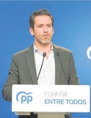  ?? ?? Borja Sémper, portavoz de campaña y vicesecret­ario del PP // EP
