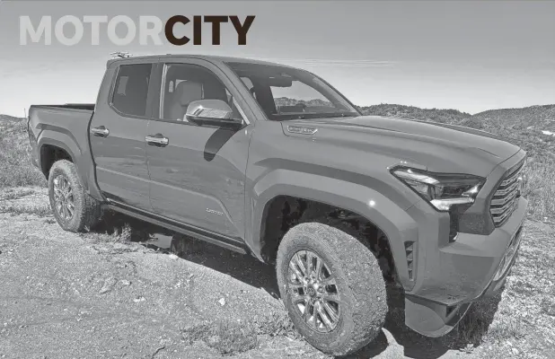  ?? MARK PHELAN/DETROIT FREE PRESS ?? The 2024 Toyota Tacoma midsize pickup offers a hybrid drivetrain that increases power and fuel efficiency.