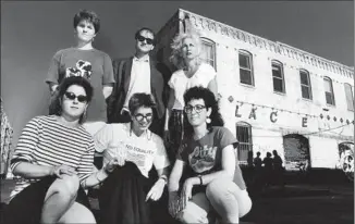  ?? Jeff Share ?? “ARTISTS could do pieces at LACE, and they could fail. And that was a success, because they got to experiment,” says Joy Silverman, front row, center, with colleagues at the gallery in 1989.
