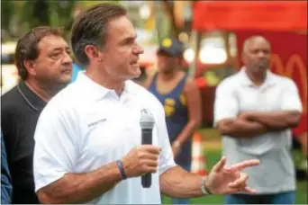  ?? TRENTONIAN FILE PHOTO ?? Trenton Police Director Ernest Parrey Jr. at the National Night Out event at Columbus Park in Trenton this year.