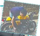  ?? PHOTO: RAAJESSH KASHYAP/HT ?? Rane with his motorcycle