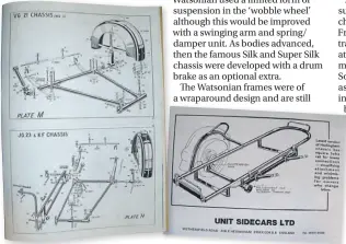  ??  ?? Exploded diagrams of an early Watsonian chassis.
Hedingham chassis with square tube rail.