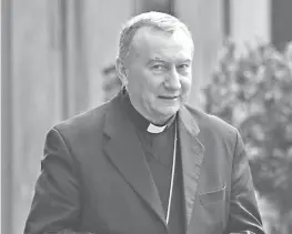  ??  ?? Pietro Parolin estará cinco días en México