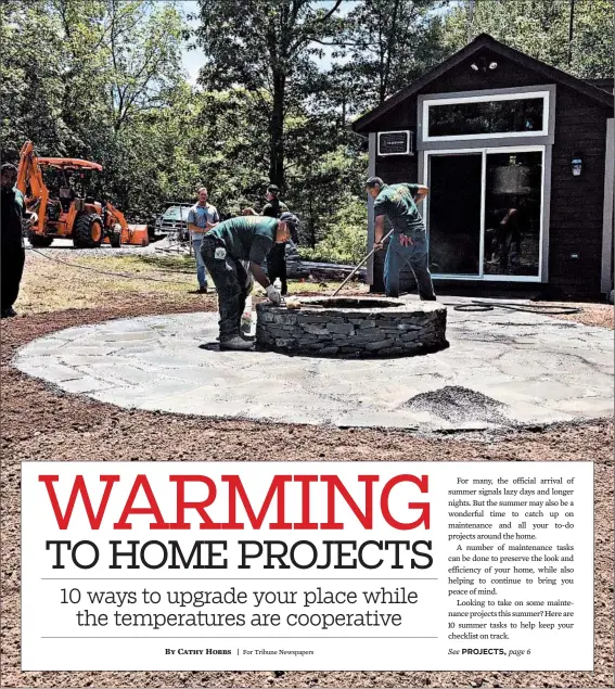  ?? TNS ?? Just in time for campfire and s’more season, a new fire pit could make the ideal addition to your home.