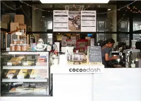  ??  ?? The tiny Cocodash kiosk started out as a pop-up store six months ago, but has since become a permanent outlet.