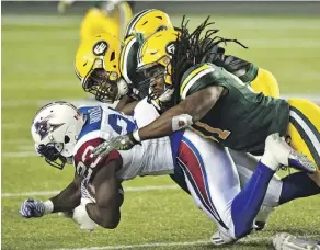  ?? ED KAISER ?? Eskimos defensive end Marcus Howard suffered an undisclose­d injury during last week’s win over the Montreal Alouettes.