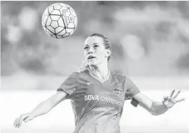  ?? Michael Ciaglo / Houston Chronicle ?? Dash forward Kealia Ohai is tied for the league lead in goals scored with 10. She will have the chance to improve her stats when Seattle visits on Sunday.