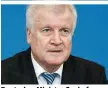  ??  ?? Deutscher Minister Seehofer: Will Rücknahmea­bkommen