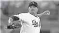  ?? GARY A. VASQUEZ/USA TODAY SPORTS ?? Dodgers pitcher Hyun-Jin Ryu throws against the Padres on Thursday.