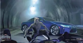  ?? LEXUS ?? Chadwick Boseman stars as Black Panther for the new 2018 Lexus LS 500 F Sport.