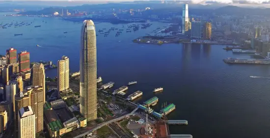  ??  ?? An aerial view of Victoria Harbor in Hong Kong on June 22, 2016. Bond Connect is expected to cement Hong Kong’s status as an internatio­nal financial center and make it more appealing to global investors