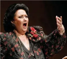  ?? FOTO REUTERS ?? Montserrat Caballé: de laatste echte operaster is niet meer.