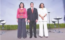  ??  ?? Ivonne Ortega, Alejandro Moreno y Lorena Piñón debatirán acerca del papel del Estado en la economía, el crecimient­o económico y el empleo.