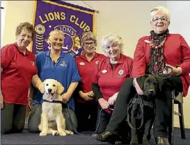  ??  ?? June Scott, Julie Hancox and puppy Anna, Glenice Troth, Kathy Hall, and Aveline Clement with puppy Frankie are asking the community for help.
