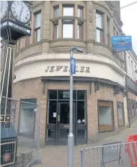 ??  ?? The former Frank Ogden jewellers building has a guide price of £120,000
