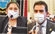  ?? D. JAMES ?? La Viceminist­ra de Salud y el Alcalde de Cochabamba.