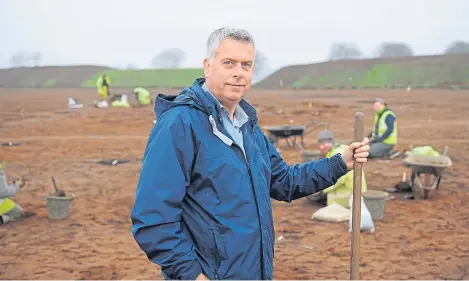  ?? Picture: Kim Cessford. ?? Councillor Brian Boyd on the site at Balmachie Road, Carnoustie, in February 2017.