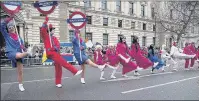  ??  ?? n PARADE: More than 40 members of the dance and performing arts agency JAM2000 danced their way from Piccadilly to Parliament Square