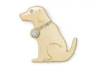  ??  ?? Gold-tone dog pin from Michael Kors, $15.